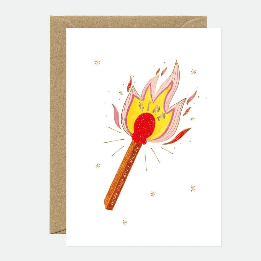 Carte d'anniversaire - Allumette