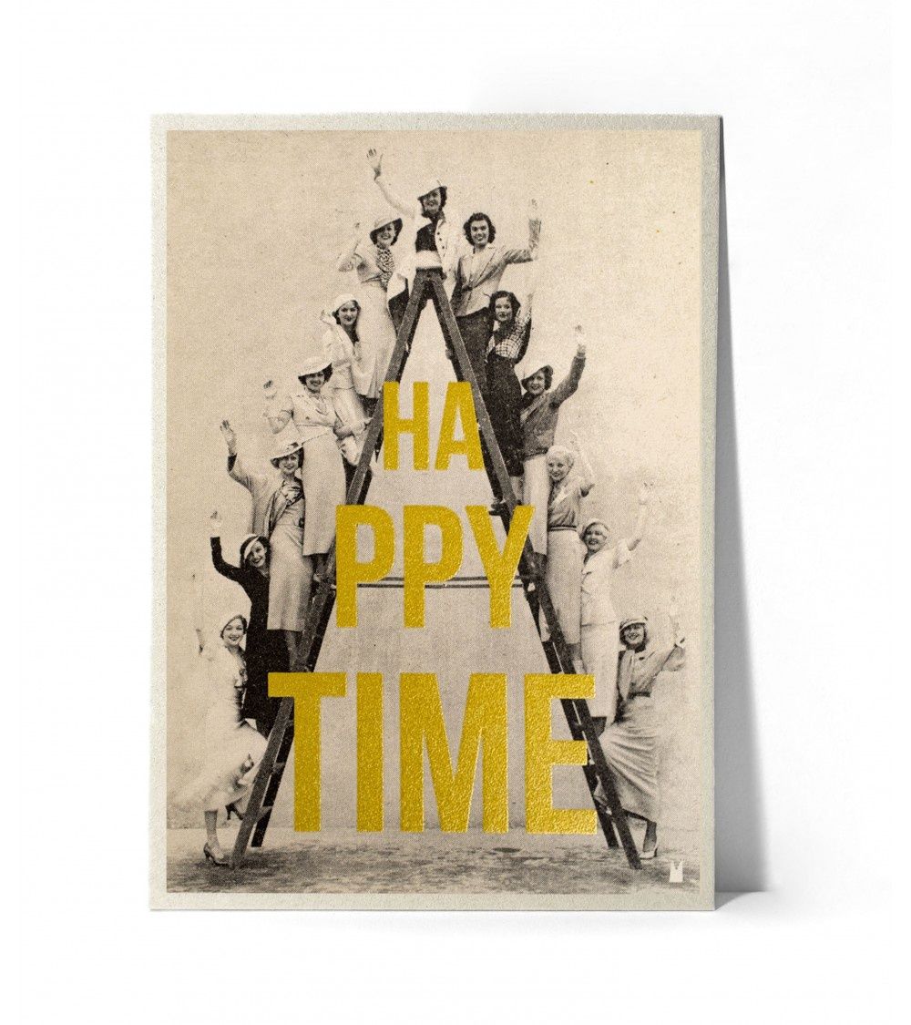 Carte "Happy Time", Taille: M(15x21cm)