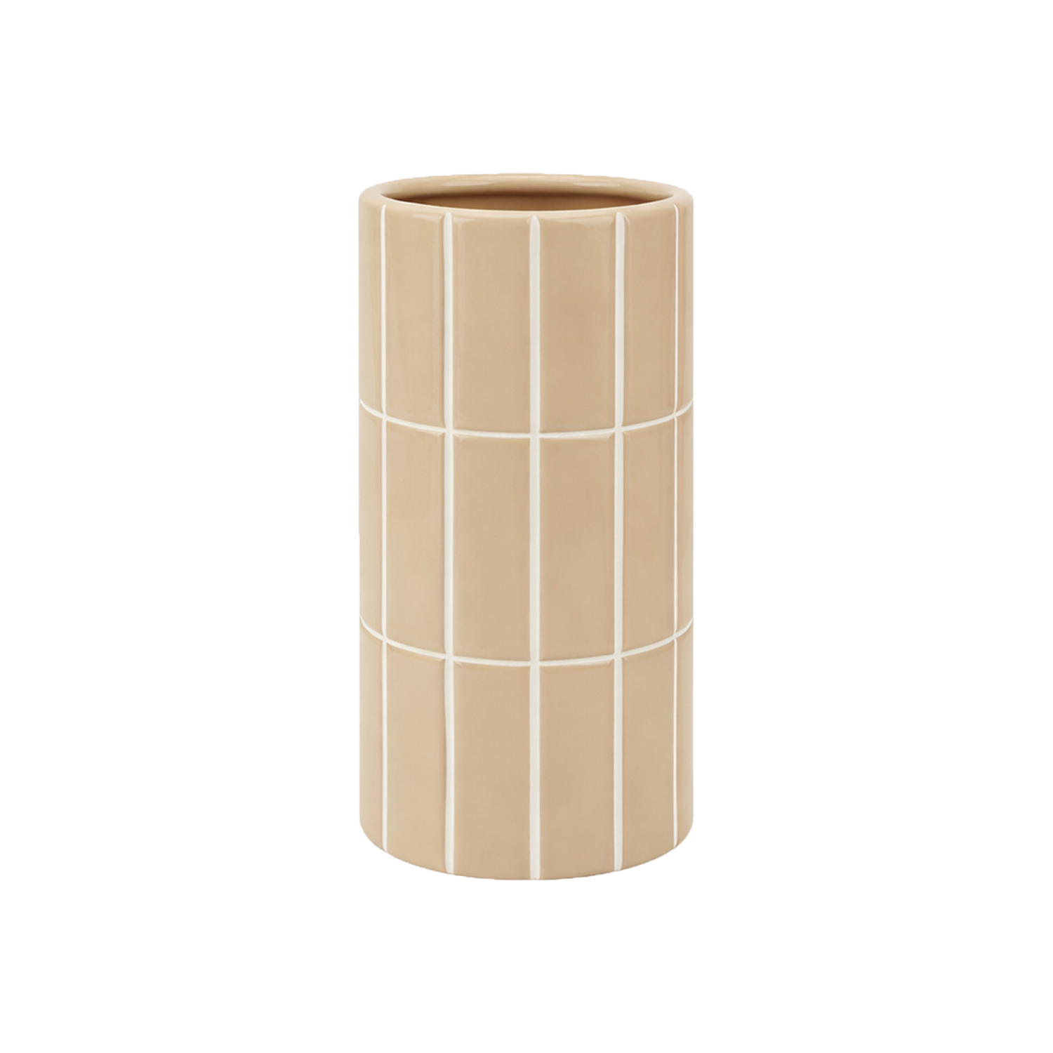 Vase à Carreaux, Couleur: Beige