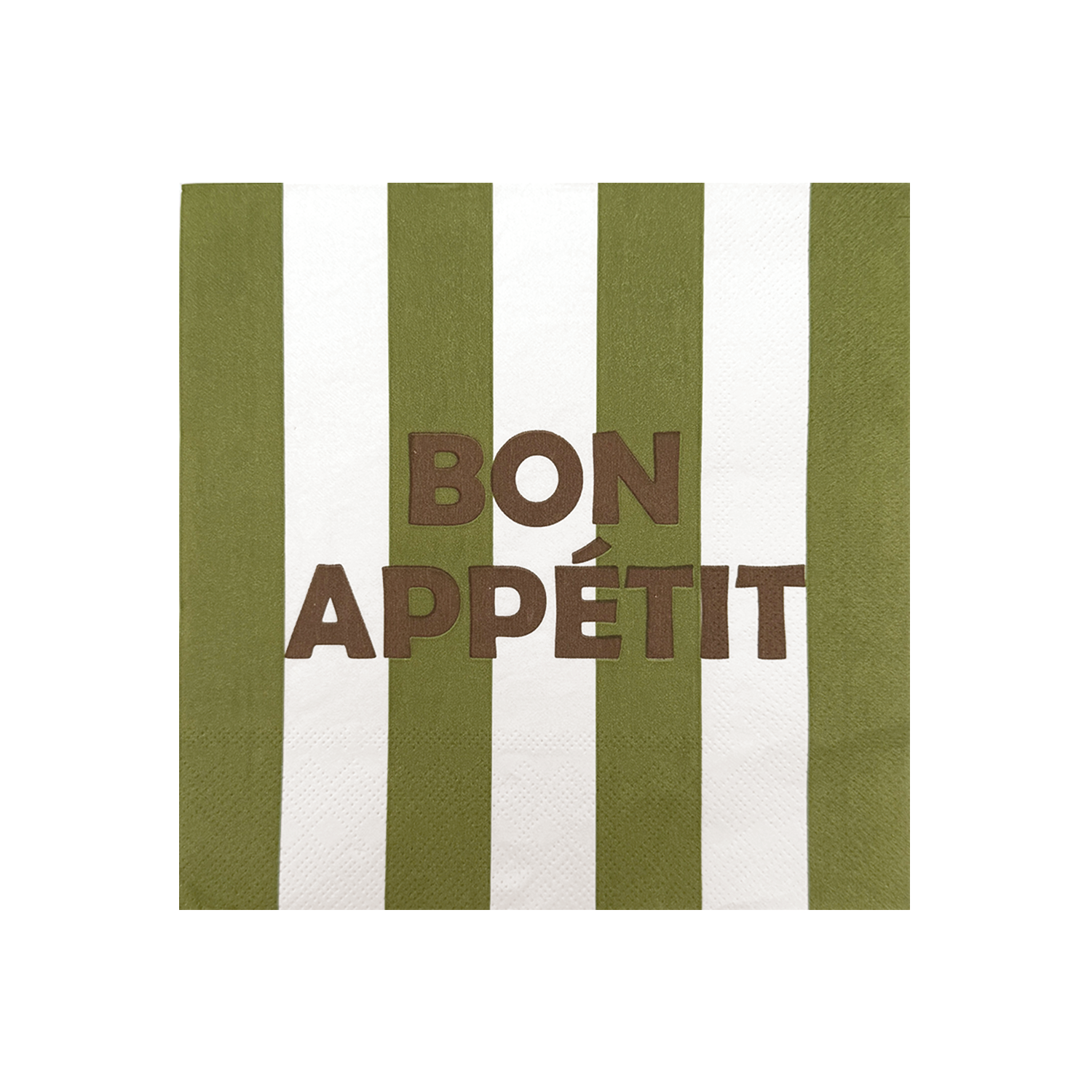 Serviette Papier Bon Appétit Rayure Kaki