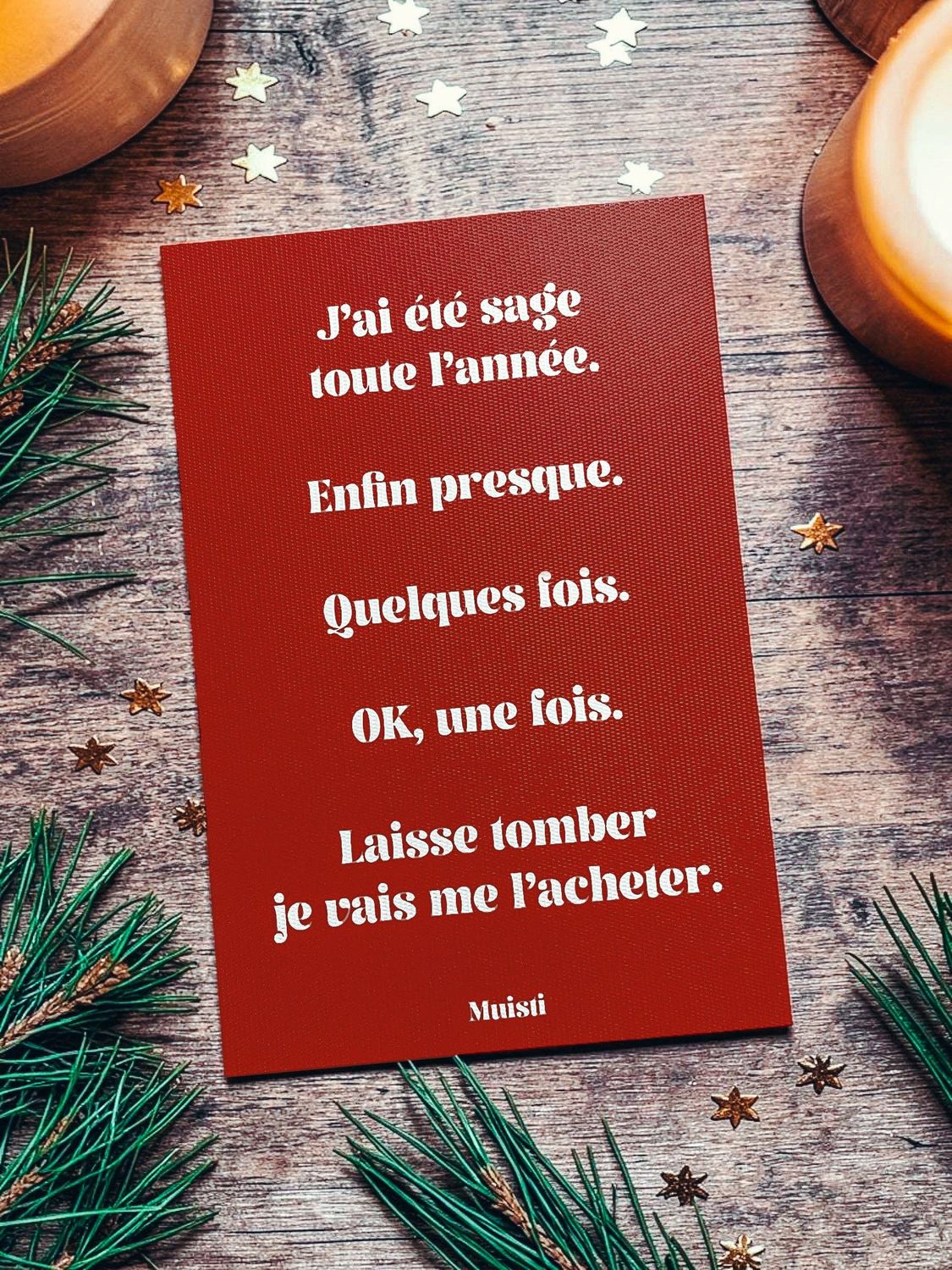 Carte  - J'ai été sage toute l'année