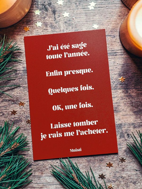 Carte  - J'ai été sage toute l'année