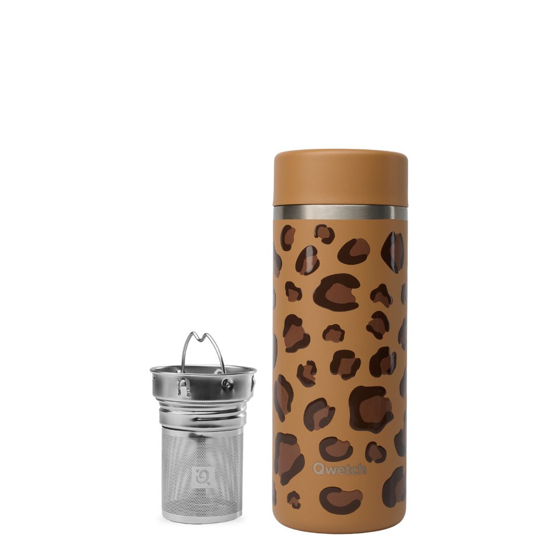 Qwetch Insulated Teapot – 400 ml, Couleur: Wild Léo