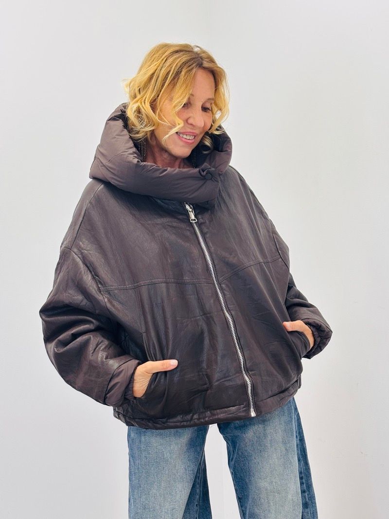 Blouson Simili Capuche Amovible, Taille: S/M