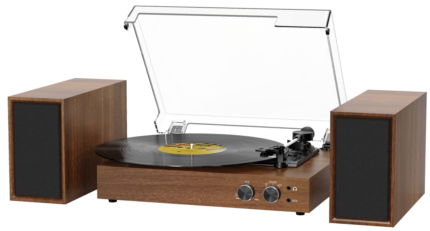 Platine Vinyle Avec Bluetooth - Harrow, Color: Wood