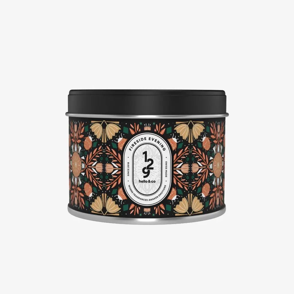 Bougie Hello Candle "Fireside Evening 129", Taille: 180ml
