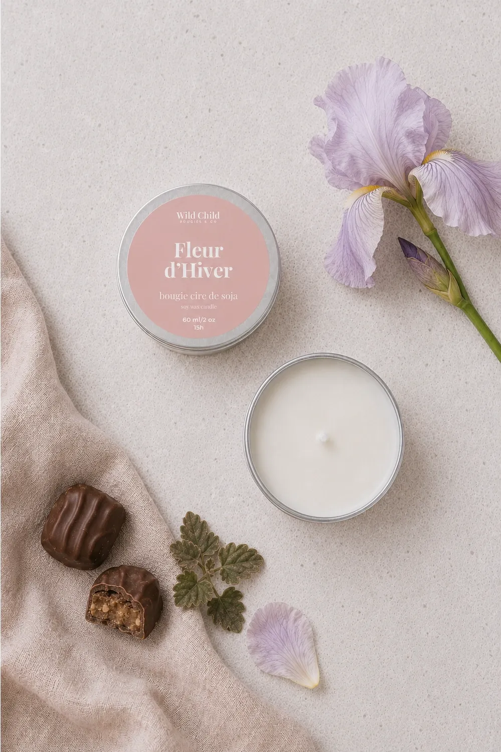 Mini Bougie, Parfum: Fleur d'hivers