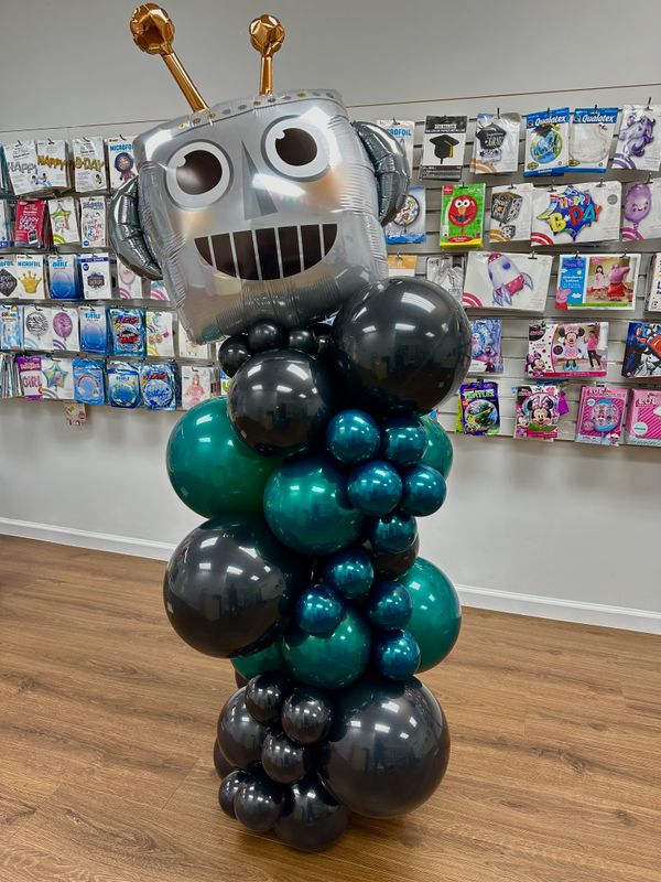 Mini Organic Column with Specialty Mylar Topper  5ft-5-1/2