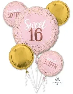 Balloon Bouquet  Sweet 16 Blush