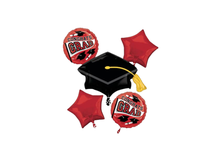 Grad Red Balloon Bouquet