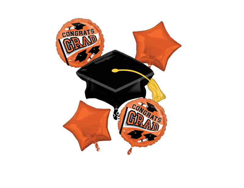 Grad Orange Balloon Bouquet