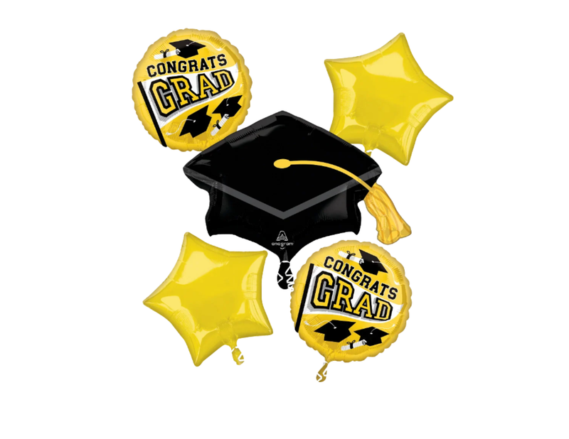 Grad Yellow Balloon Bouquet