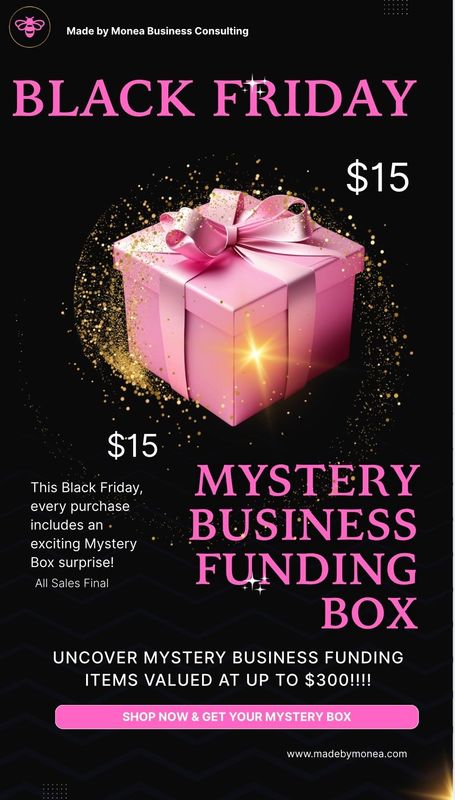 Black Friday Mystery Business Funding Box