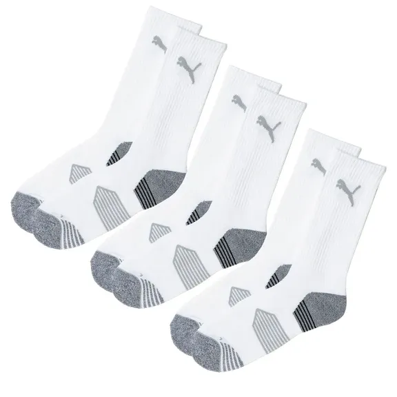 Chaussette Essential Crew Cut 3 Pair Pack Golf, Color: Bright White, Size: S