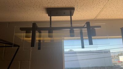 4 Light Chandelier W Modern Glass