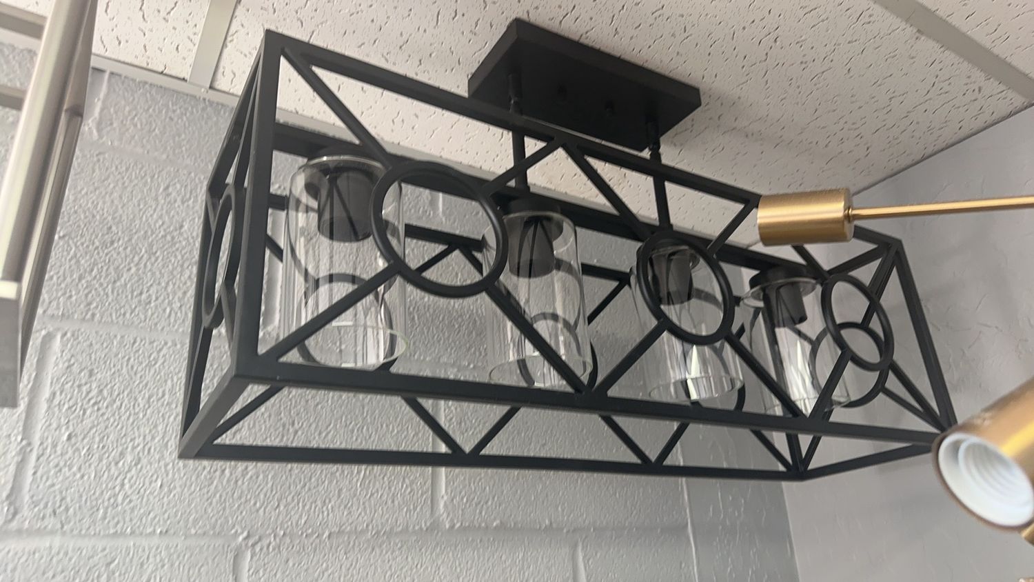 4-Light Black Chandelier
