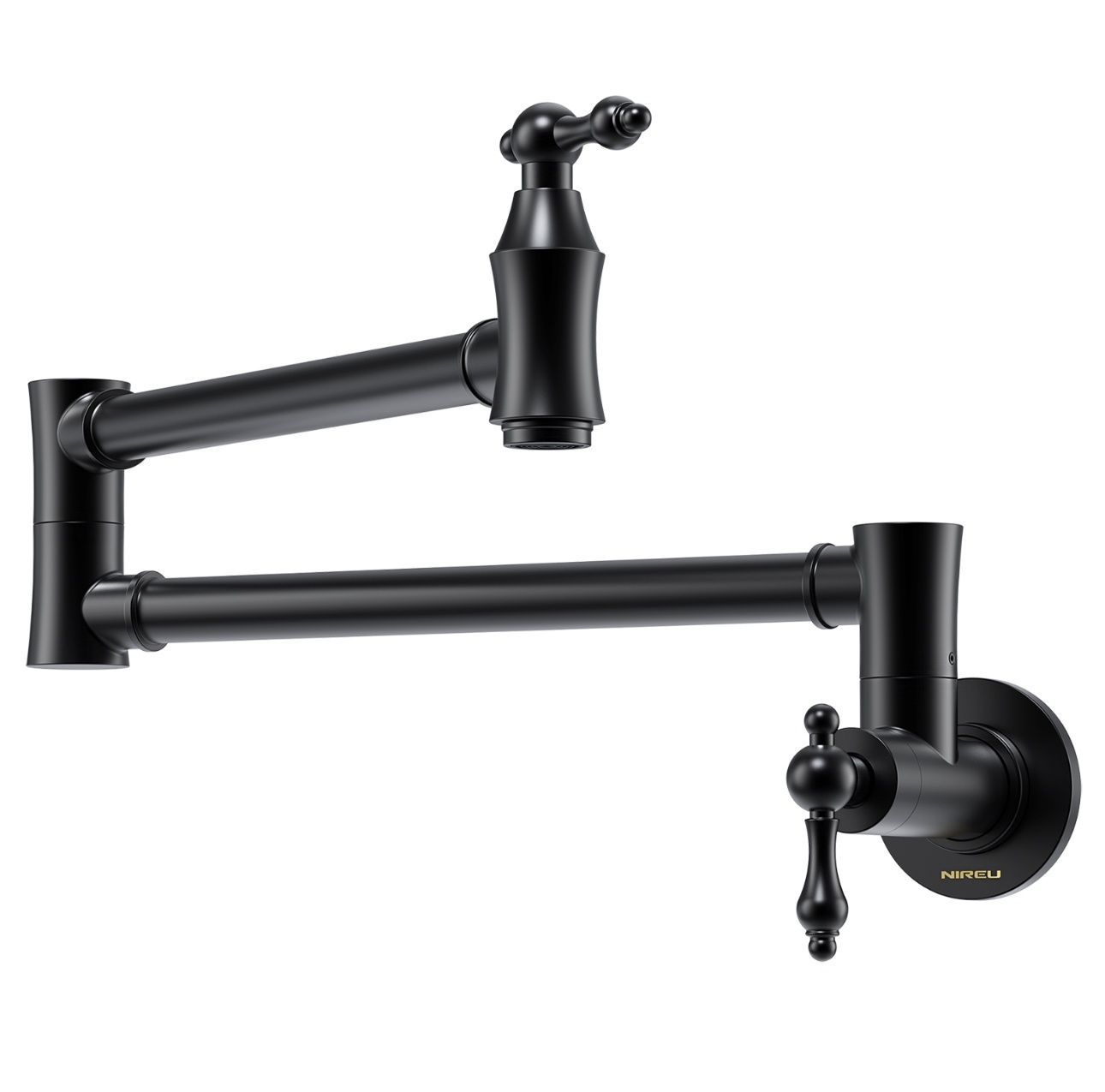 Wall Mount Kitchen Faucet Matte Black
