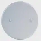 5 in. 1-Gang White Textured Round Blank Metal Wall Plate 546