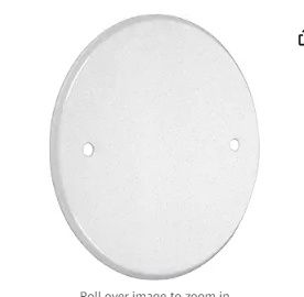 Flat Blank 5-Inch Round Standard Metallic Wallplate