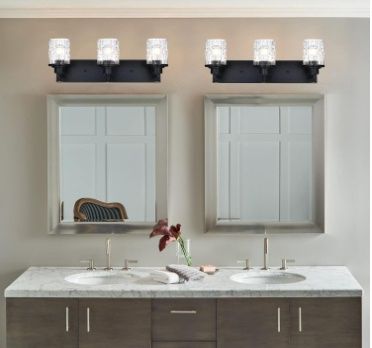 4-Light Matte Black Fixture