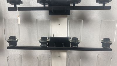 4-Light Black Fixture with Clear Glass Shades