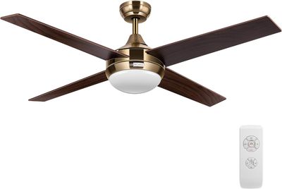 VIVOHOME 52 Inch 4 Blades Ceiling Fan with LED Light and Remote Control