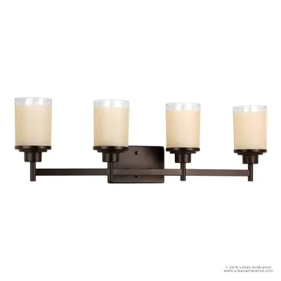 Urban Ambiance Luxury Contemporary Bathroom Vanity Light, Large Size: 9.4375&quot; H x 31&quot; W, with Transitional Style Elements, Olde Bronze Finish, UHP2015 from The Cupertino Collection