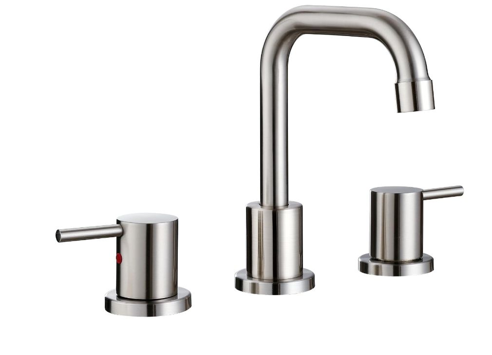 Brushed Nickel 2-Handle Bathroom Faucet