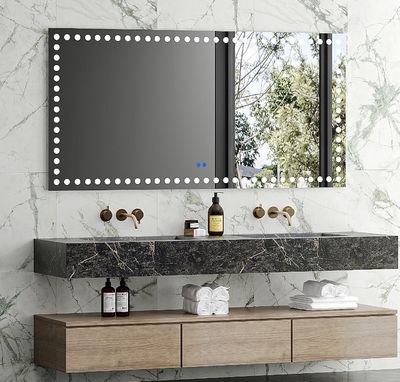 72x36 Inch LED Bathroom Mirror, Lighted, Anti-Fog, 3-Color Dimmable, Touch Sensor, Vertical/Horizontal Mount