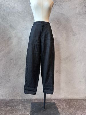 Atima linen barrel leg pants