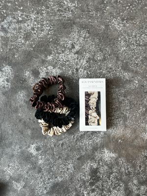 Silk Scrunchie Trio in Mixed