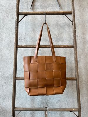 Woven Leather Tote