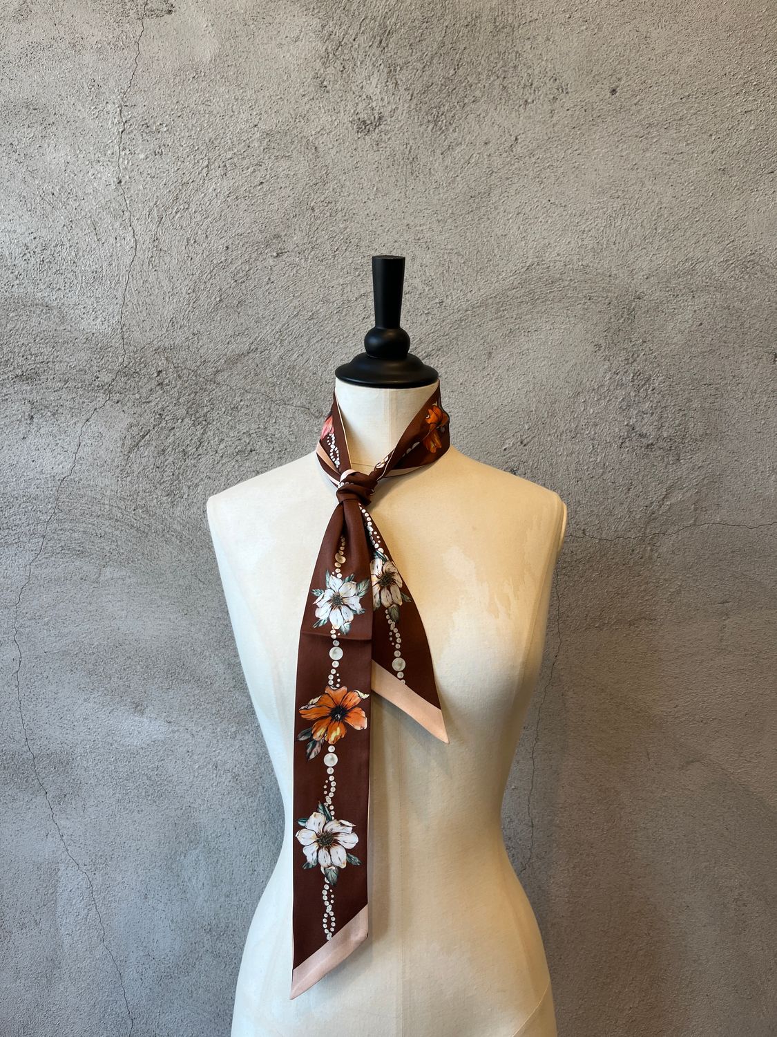 Skinny silk scarf, Color: Bella