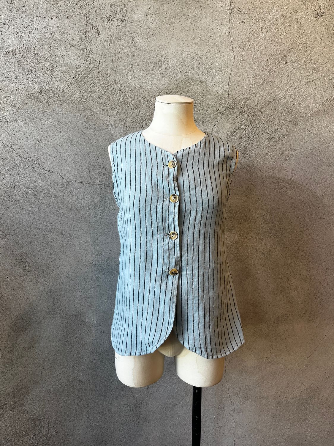 100% Linen Woven Vest