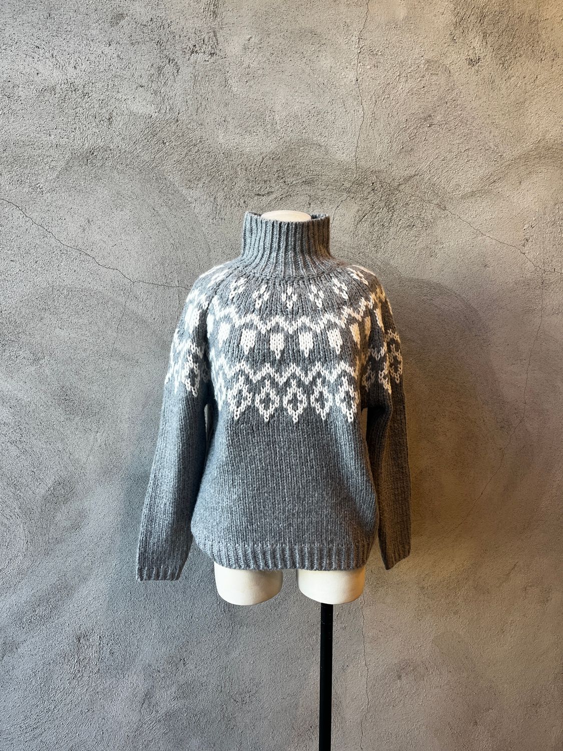 Aggie Fair Isle Mock Sweater