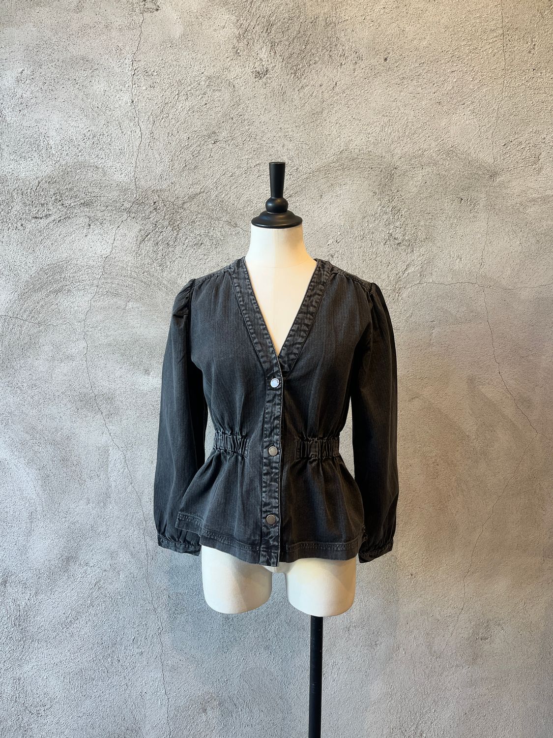 AD271 Vintage Denim Shirt peplum