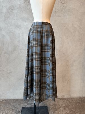 Plaid Viscose Skirt