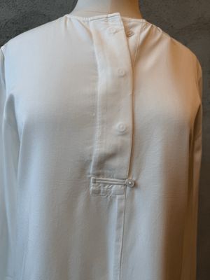 Collarless Shirt with Placket