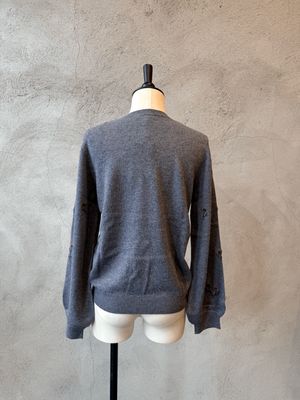 Sweater w/ Embroidered Flowers