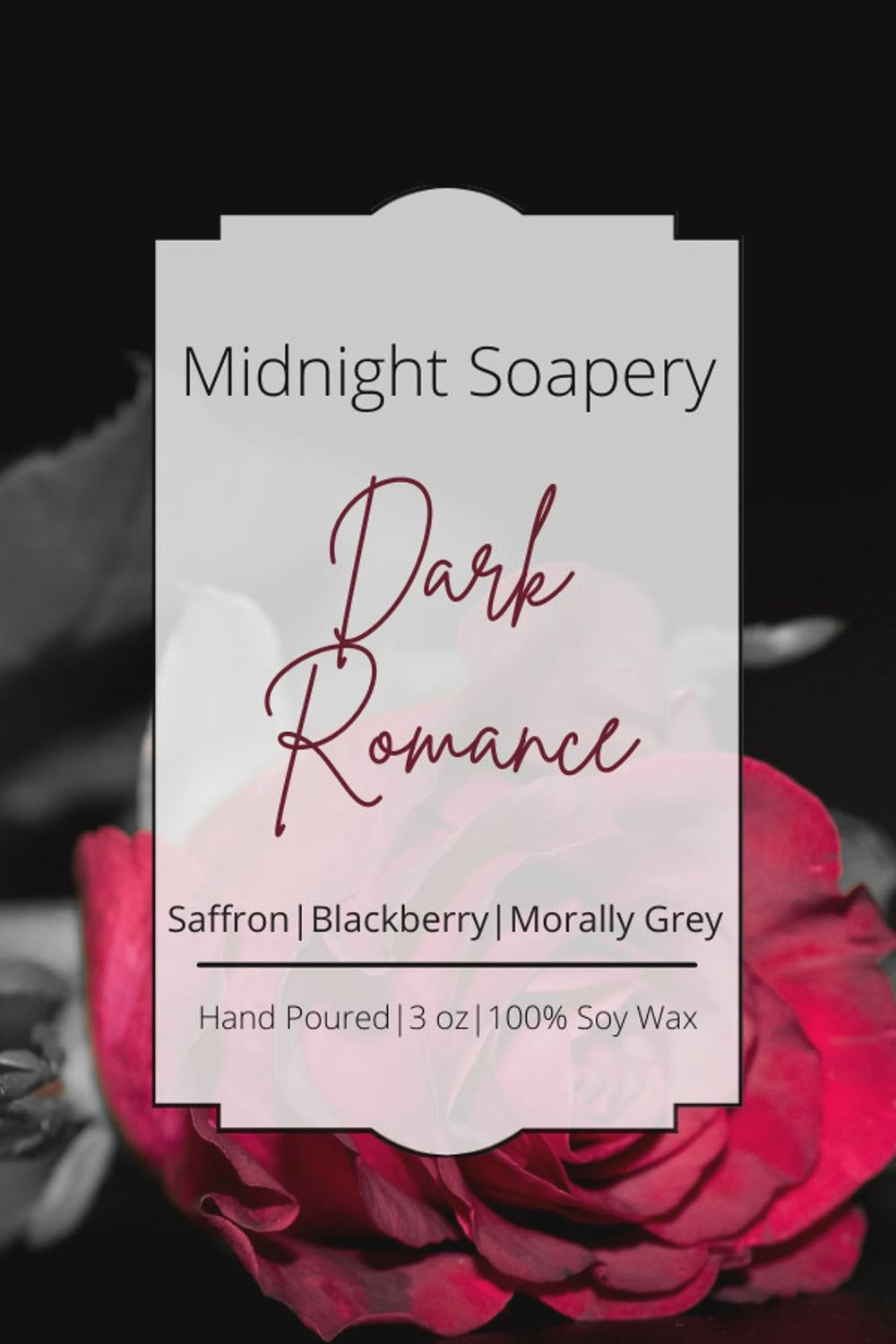 Dark Romance, Midnight Soapery (Wax Melts)