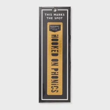 Brass Monkey Hooked On Phonics Metal Bookmark Stencil