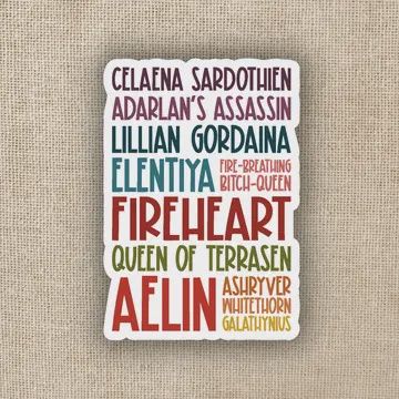 Aelin Galathynius Many Names Sticker