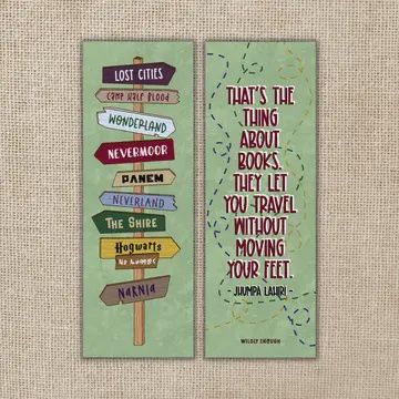 Fictional Places Signpost Bookmark