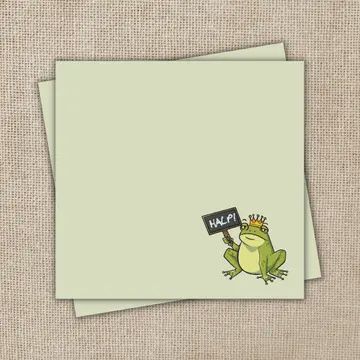 Kingsley with Halp Sign Sticky Notes | Asst To the Villain