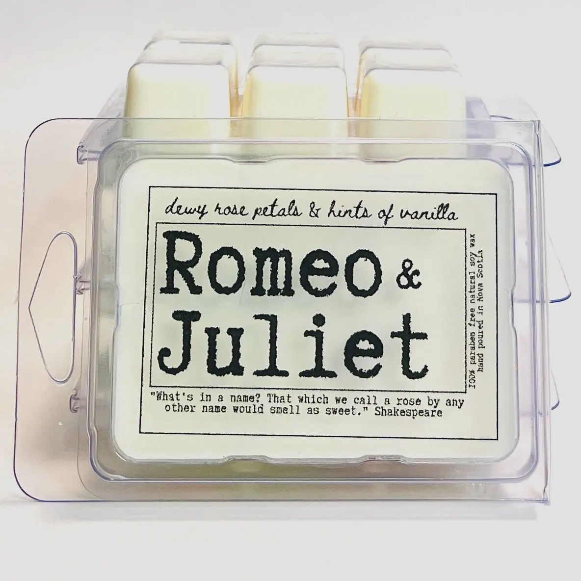 Romeo and Juliet Wax Melt - Rose &amp; Vanilla