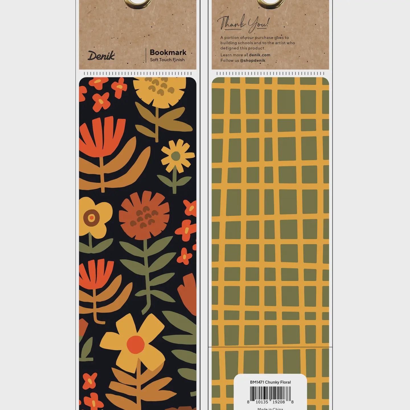 Chunky Flowers - Bookmark