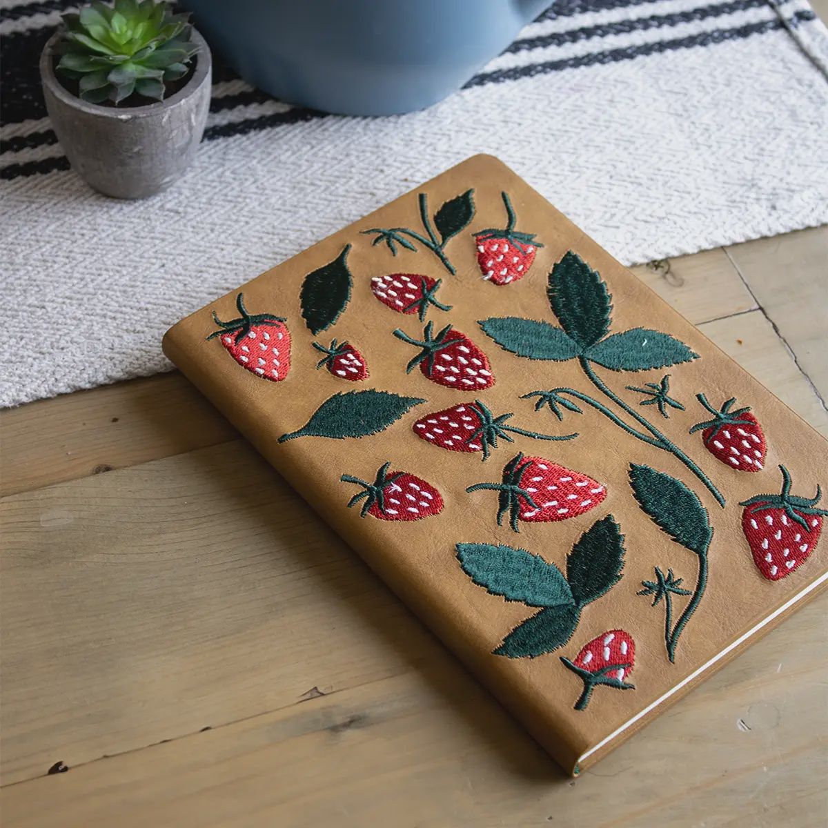 Elana&#39;s Berries Embroidered Journal Notebook