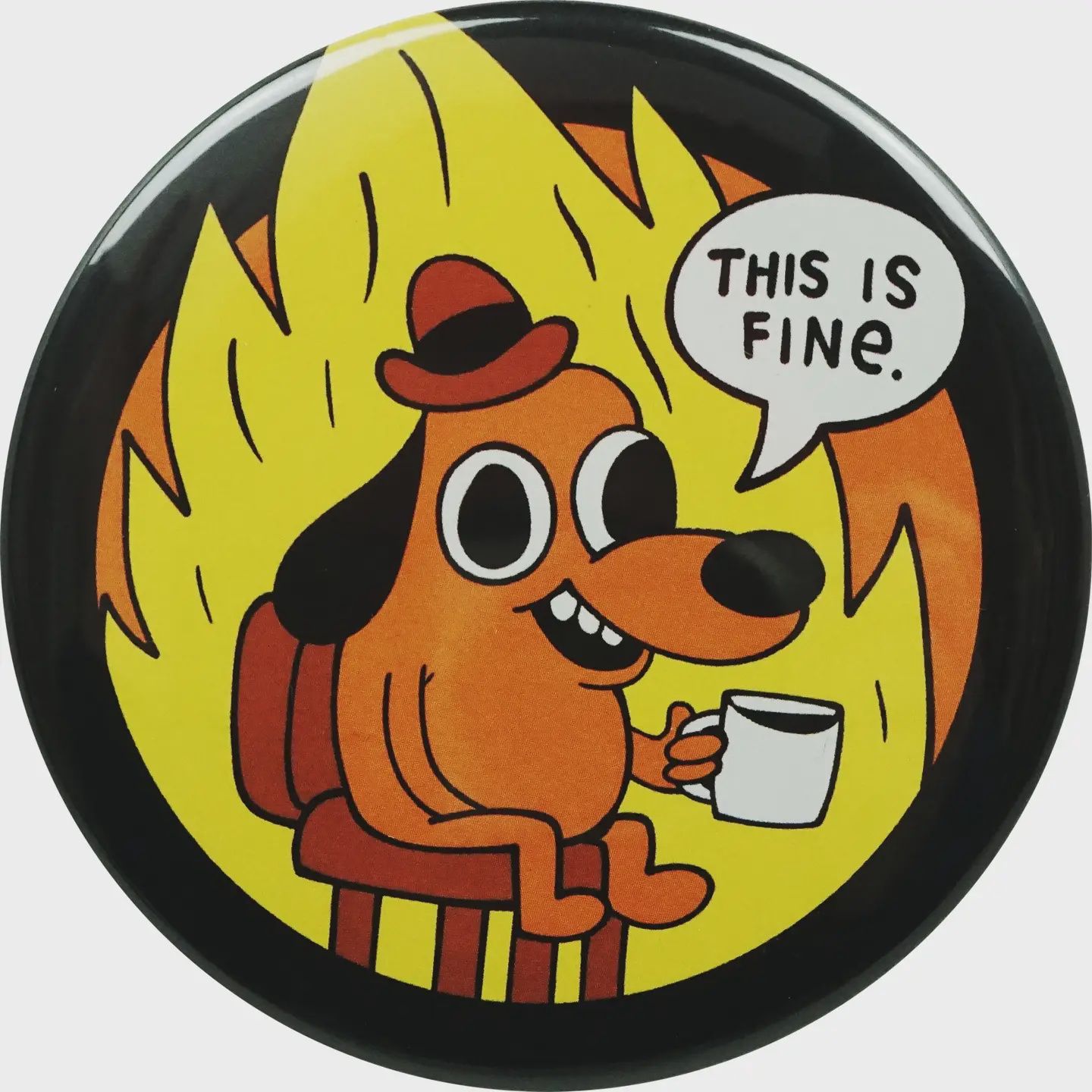 Magnet - Kc Green - &quot;This Is Fine&quot; Question Hound