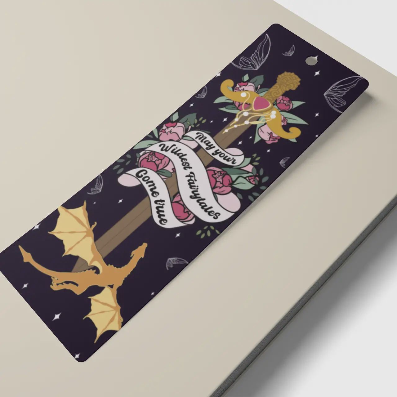 Fantasy Reader Metal Bookmark