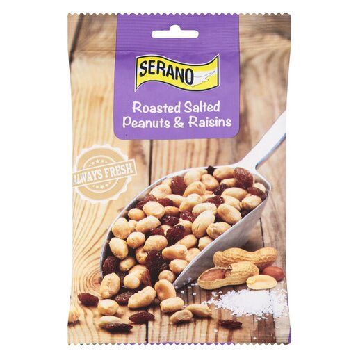 Serano Mini Salted Peanuts & Raisins 50GR